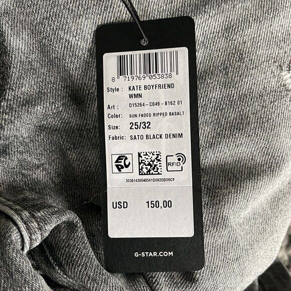 G-Star Raw Women's Kate Boyfriend Fit Jeans W25 L32 - Picture 6 of 8